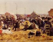 尤金 布丹 : Beach at Trouville